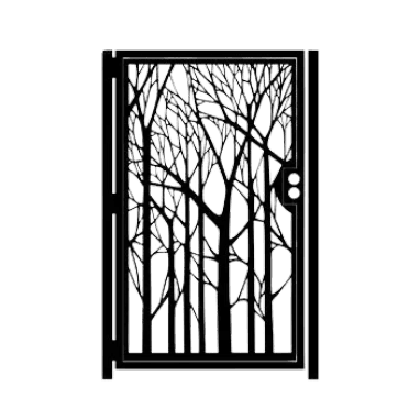 Auckland custom gate with laser-cut design