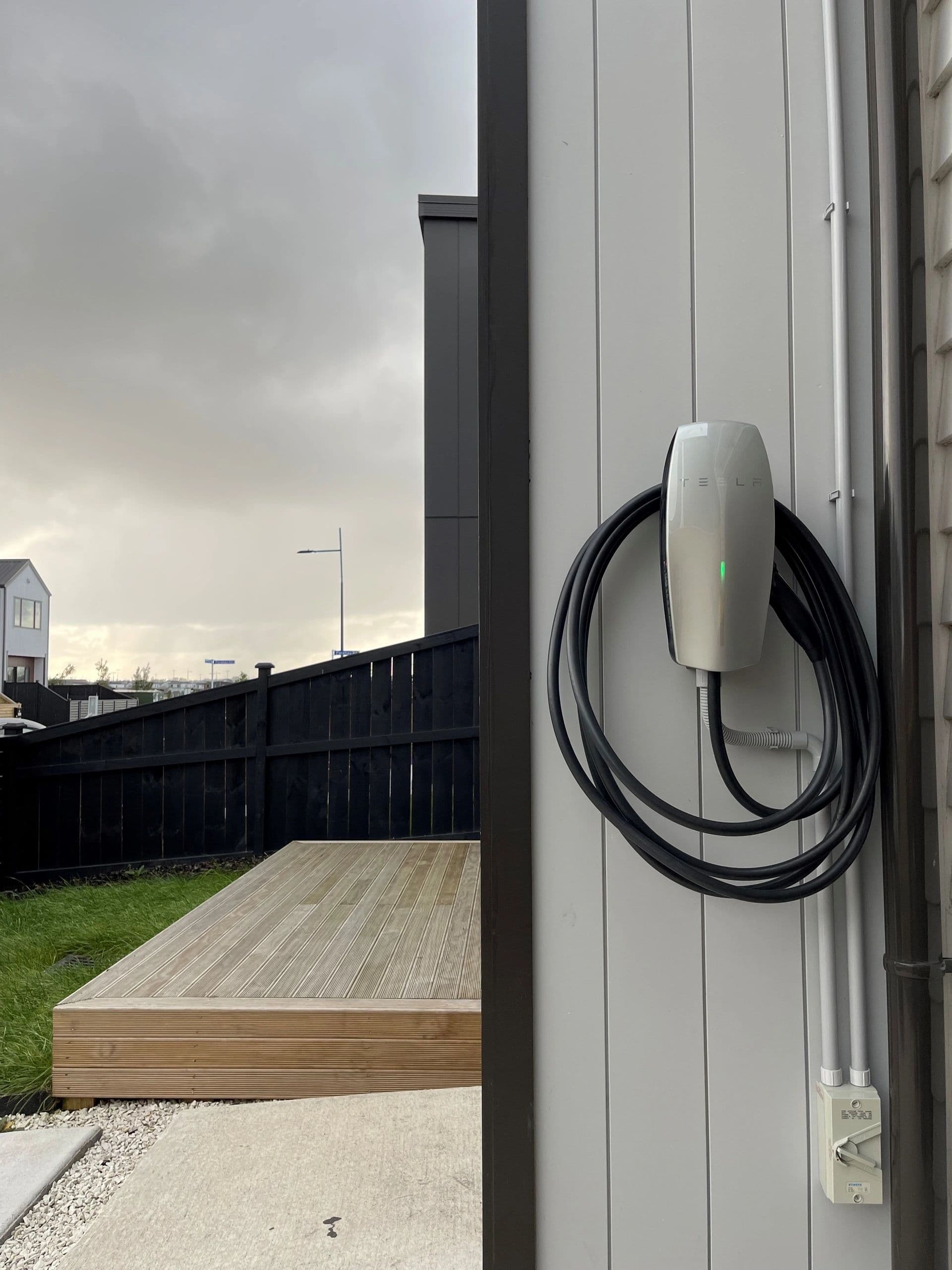 Tesla Wall Connector installed by Tronic Electrical on a new build home